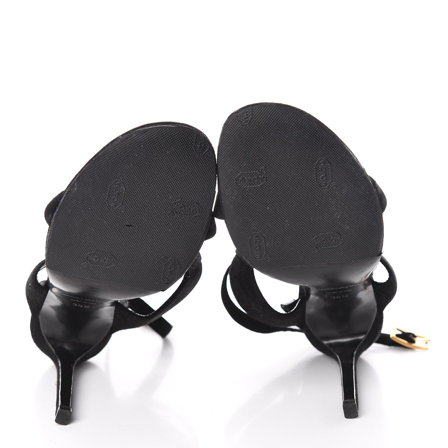 Saint Laurent Suede Janis Sandals 35.5 Black 7 of 15