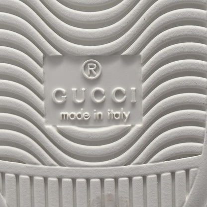 Gucci Calfskin Interlocking G Perforated Womens Ace Sneakers 37 White Grey Sky 7 of 10