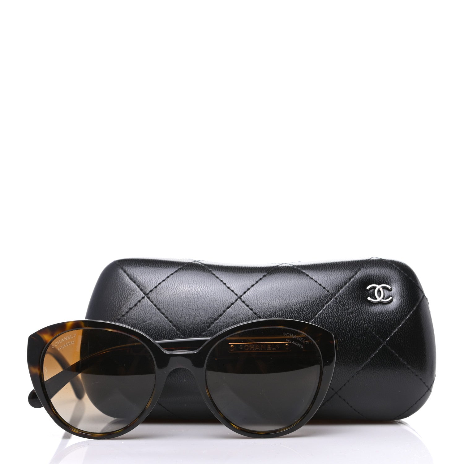 Chanel Acetate Polarized CC Sunglasses 714/S9 Dark Tortoise 8 of 8