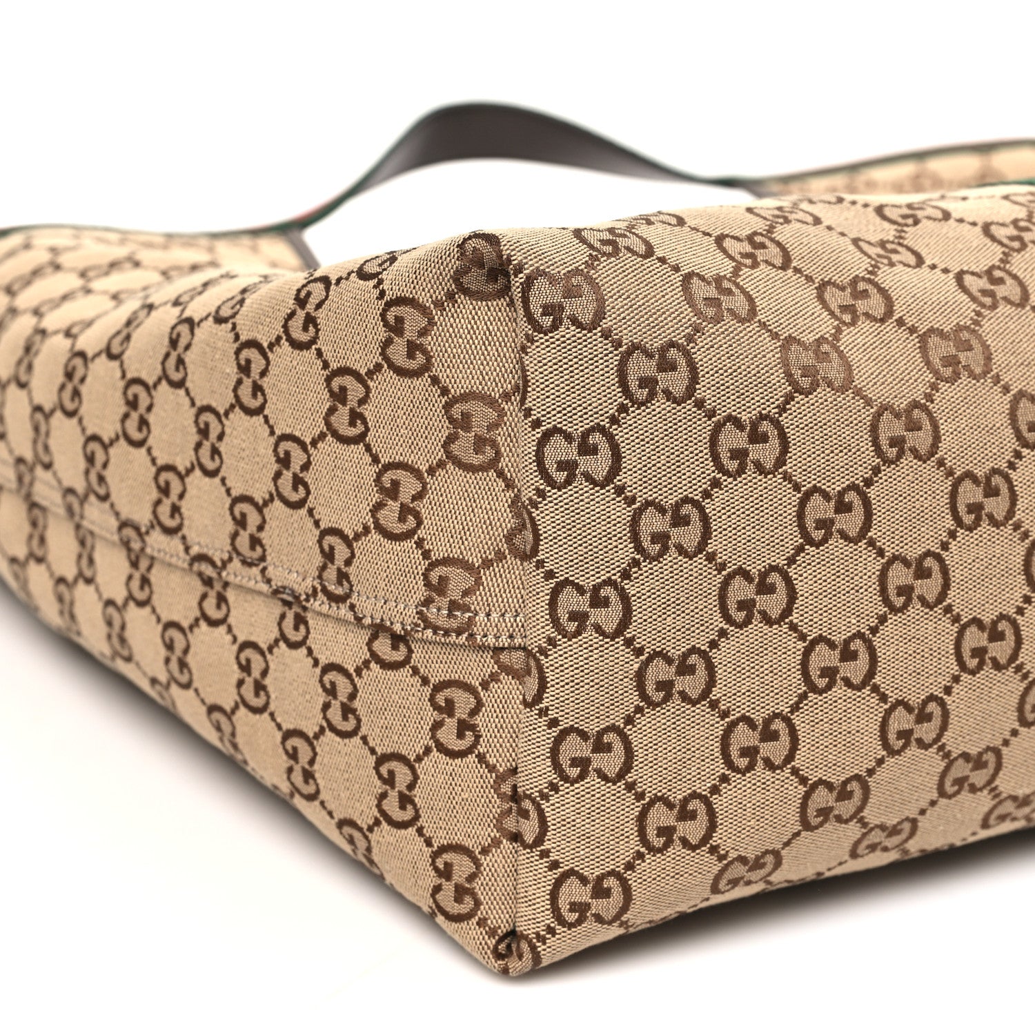 Gucci GG Monogram Web Large Giglio Tote Beige Brown 9 of 10