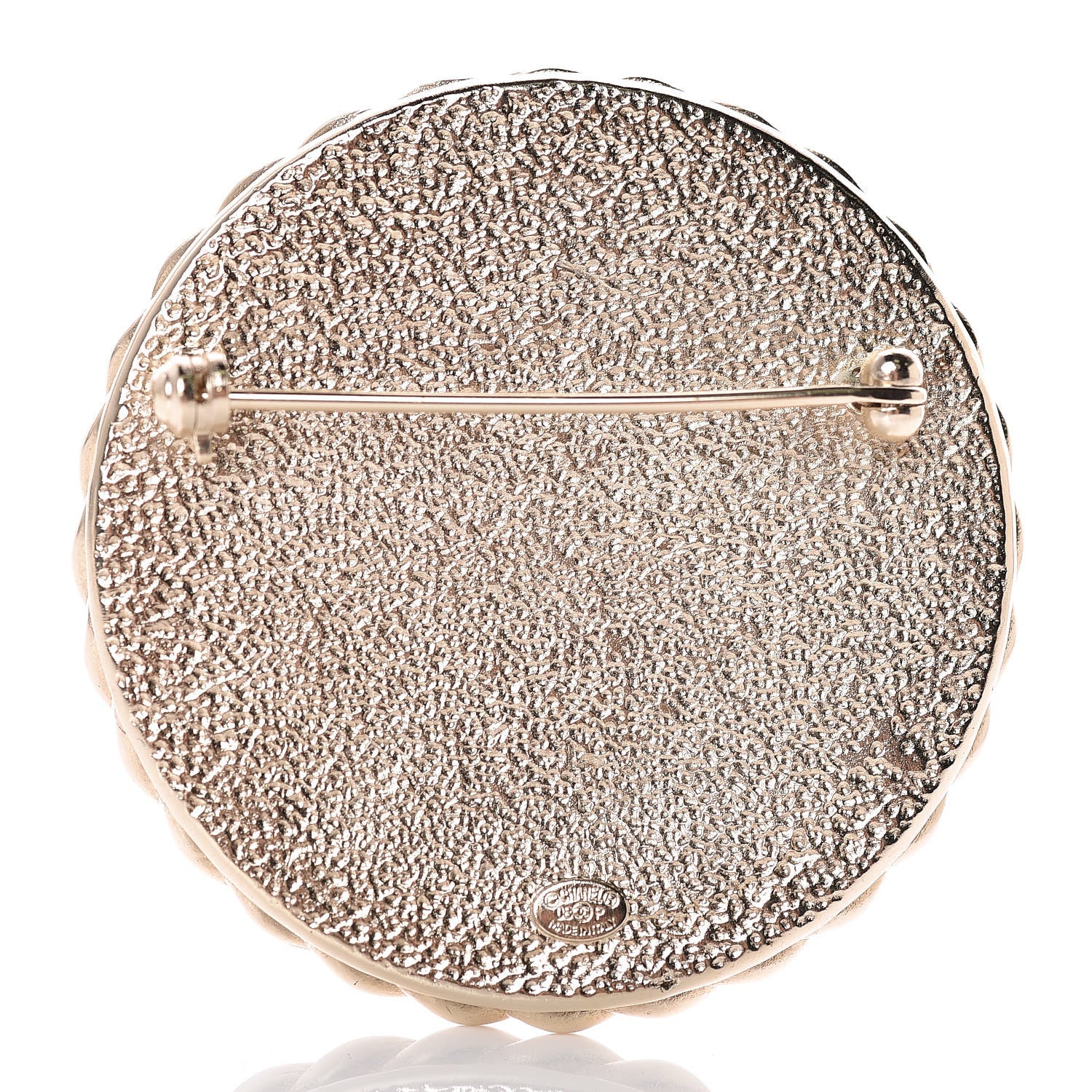 Chanel Enamel CC Brooch White Gold 3 of 5