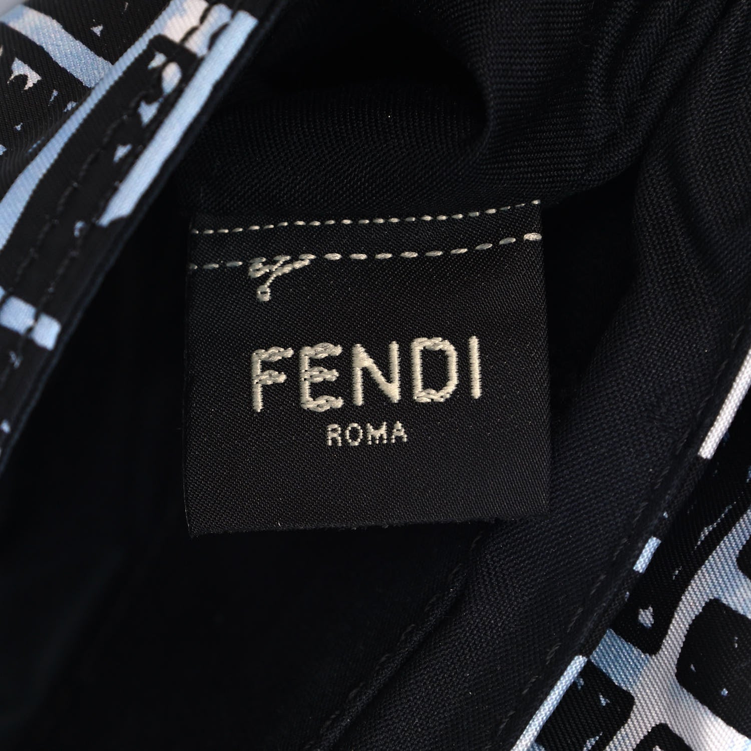 Fendi X JOSHUA VIDES Nylon FF Cloudy Mini Belt Baguette Bag White Celeste Black 8 of 12