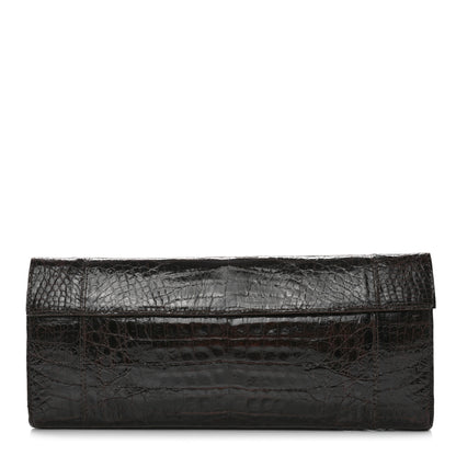 Nancy Gonzalez Crocodile Clutch Brown 1 of 6