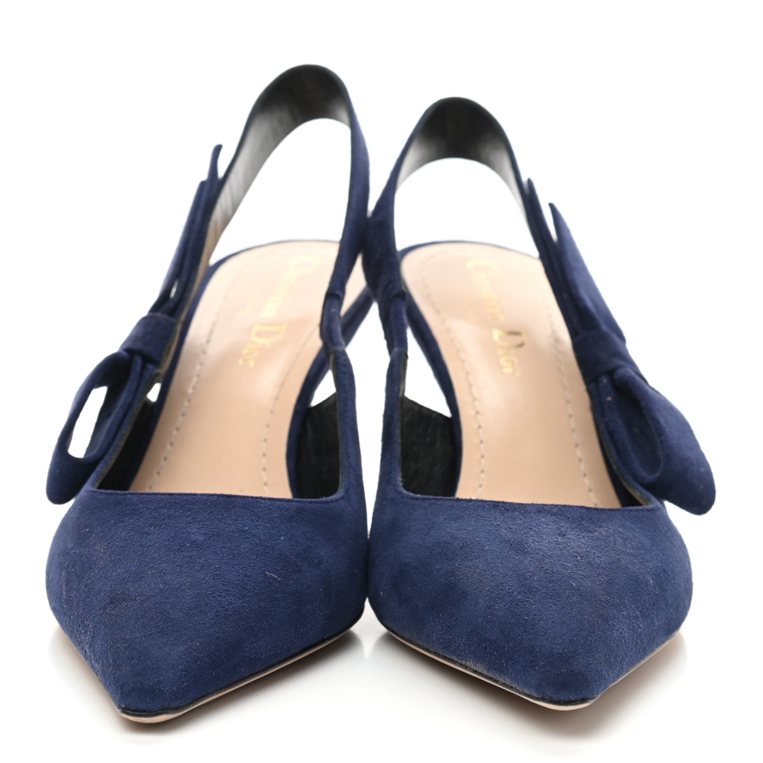 Christian Dior Suede Sweet D Slingback Pumps 37 Indigo 2 of 10