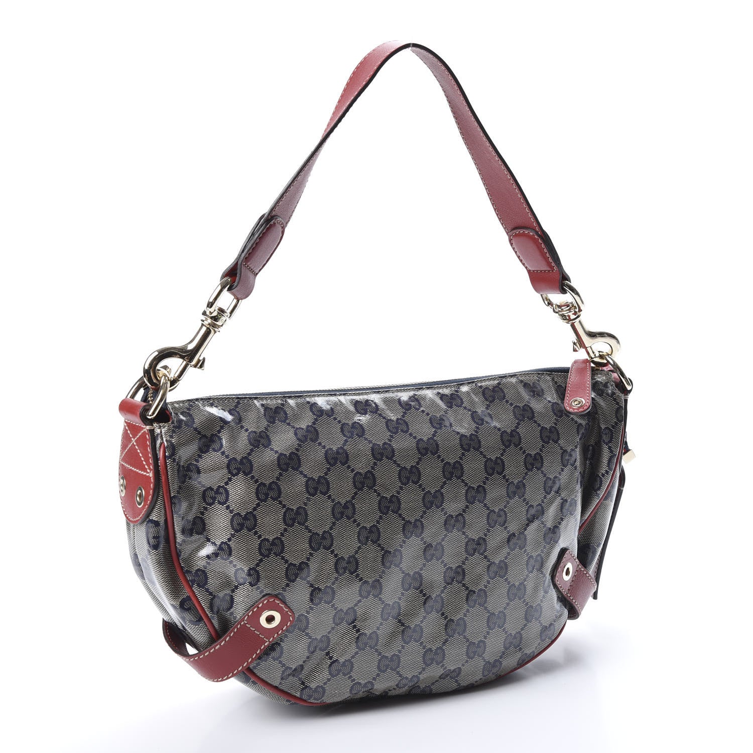 Gucci Crystal Monogram Voyager Bag Red 2 of 9