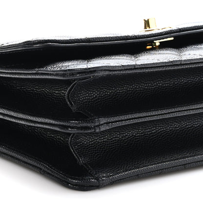 Chanel Shiny Caviar Quilted Flap Charm Wallet On Chain WOC Black 11 of 13