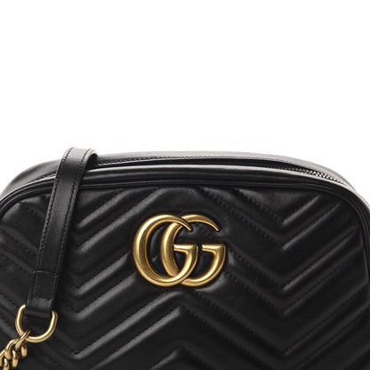 Gucci Calfskin Matelasse Small GG Marmont Chain Shoulder Bag Black 14 of 14