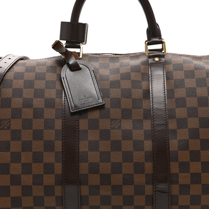 Louis Vuitton Damier Ebene Keepall Bandouliere 55 7 of 9