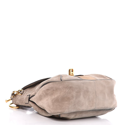 Chloe Suede Calfskin Small Lexa Shoulder Bag Motty Grey 4 of 21
