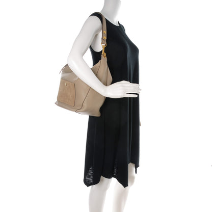 Celine Crisp Calfskin Medium Zipped Hobo Dune 2 of 7