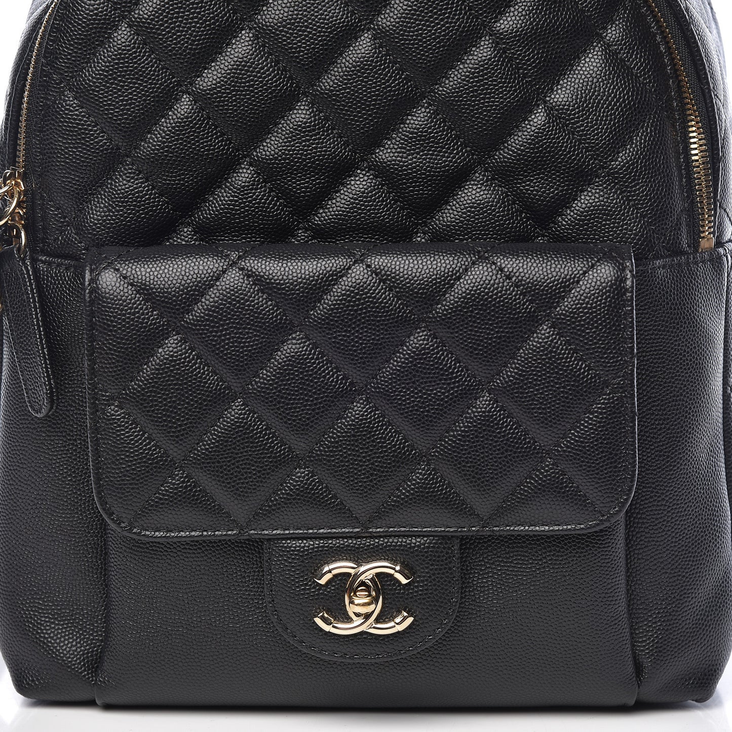 Caviar Quilted Large CC Day Backpack Black