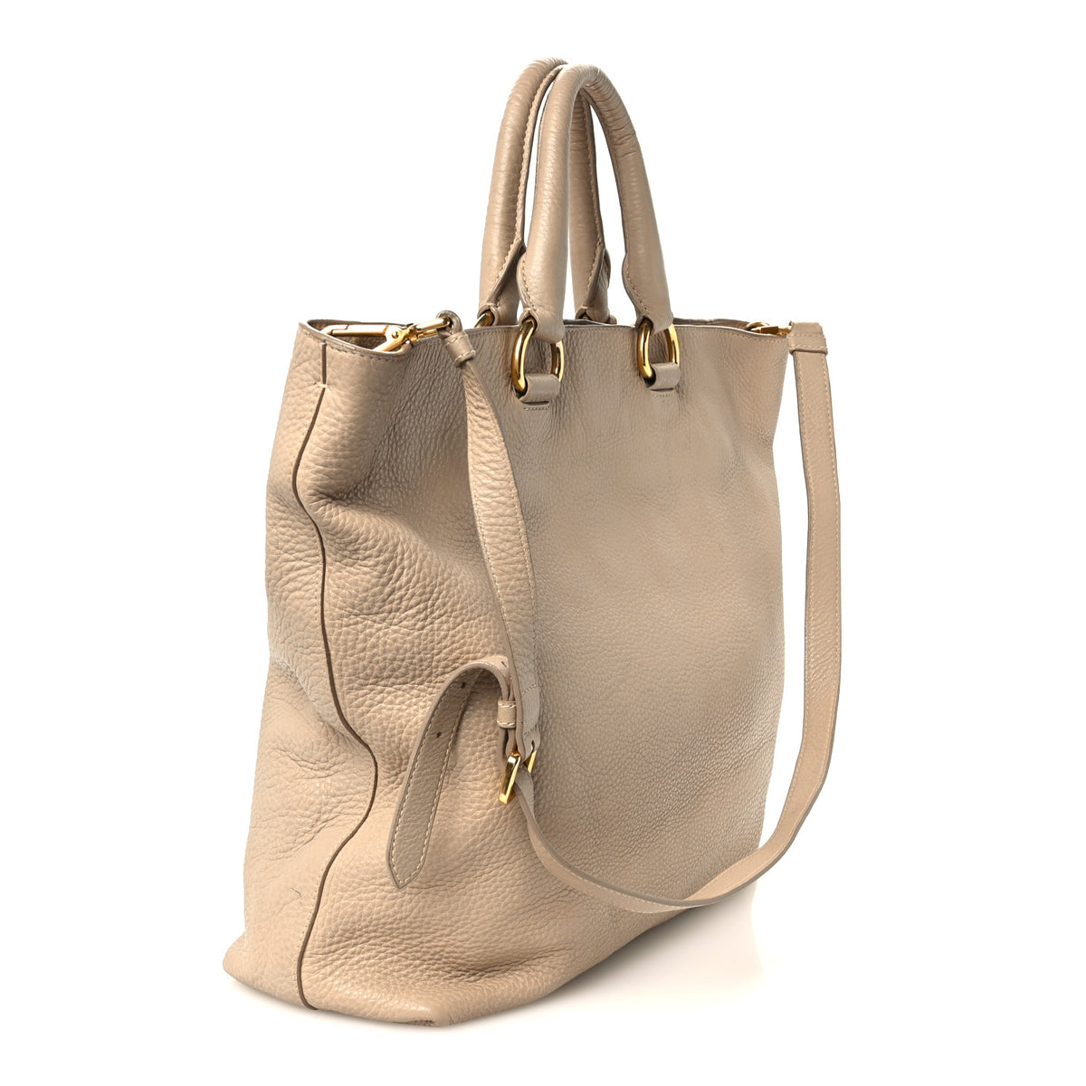 Vitello Daino Shopping Tote Argilla