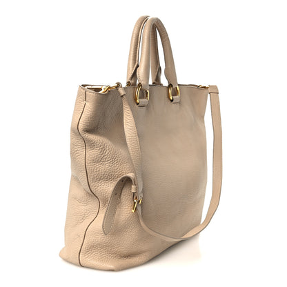 Prada Vitello Daino Shopping Tote Argilla 3 of 10