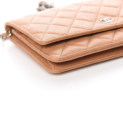 Chanel Caviar Quilted Wallet On Chain WOC Beige 9 of 12