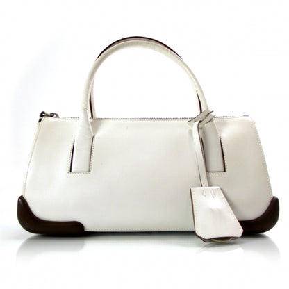 Prada Leather East West Tote White 1 of 9