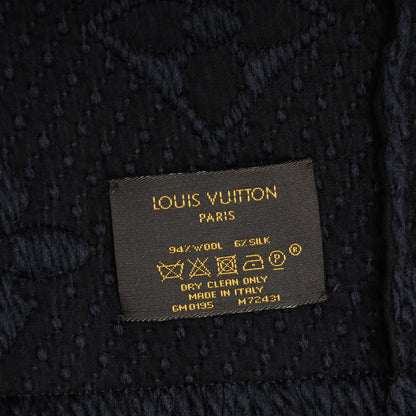 Louis Vuitton Wool Silk Logomania Scarf Charcoal Grey 4 of 4