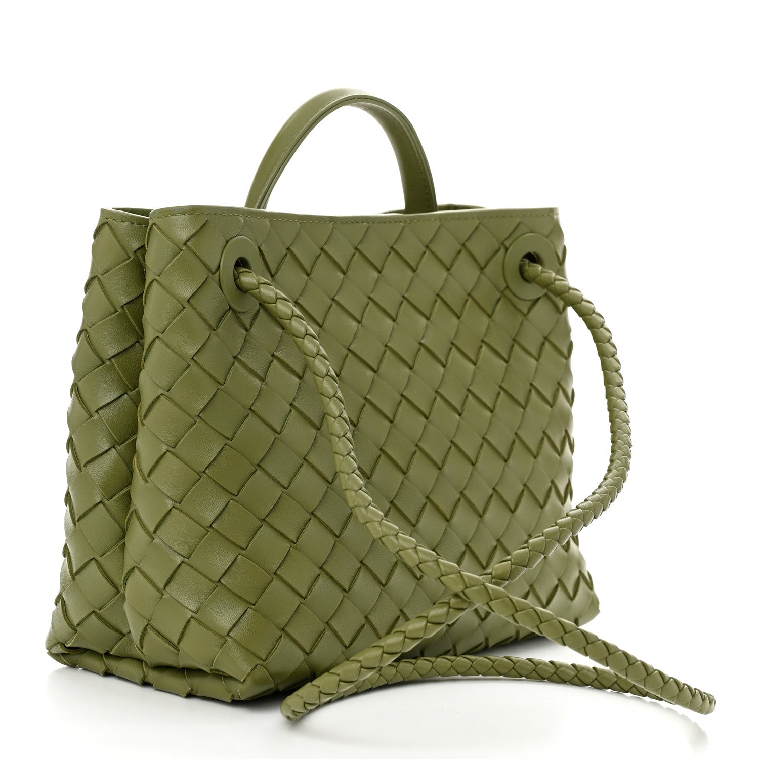 Bottega Veneta Nappa Intrecciato Small Andiamo Shoulder Bag Matcha 3 of 9