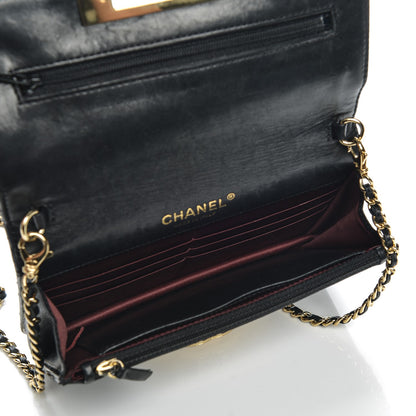 Chanel Lambskin Quilted Golden Class Wallet on Chain WOC Black 5 of 7
