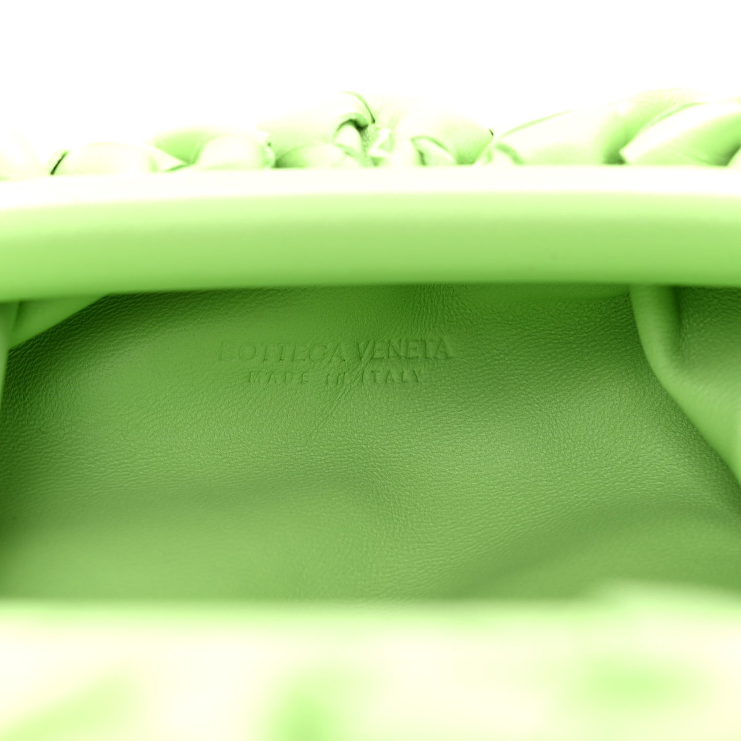 Nappa Intrecciato The Mini Pouch Pistachio