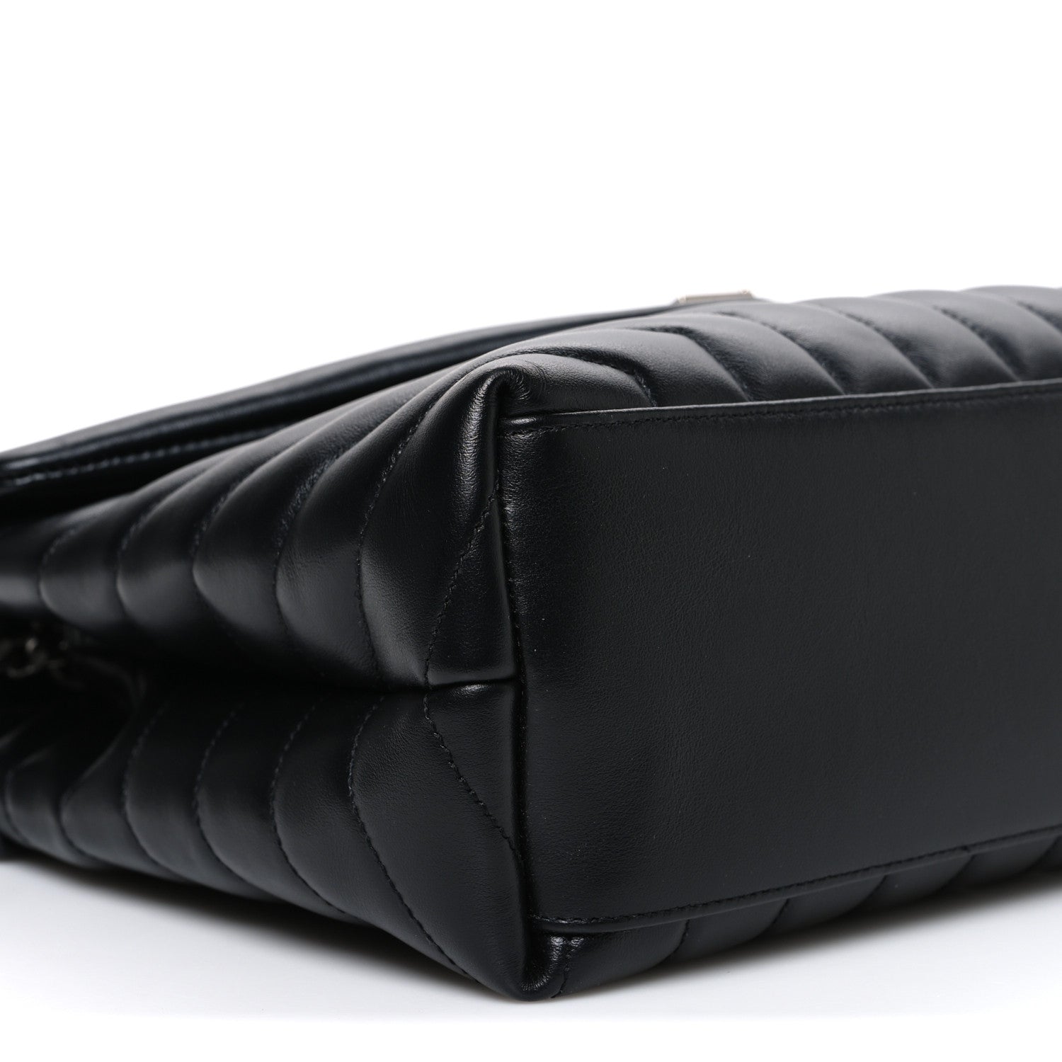 Saint Laurent Calfskin Y Quilted Monogram Medium Loulou Chain Satchel Black 9 of 10