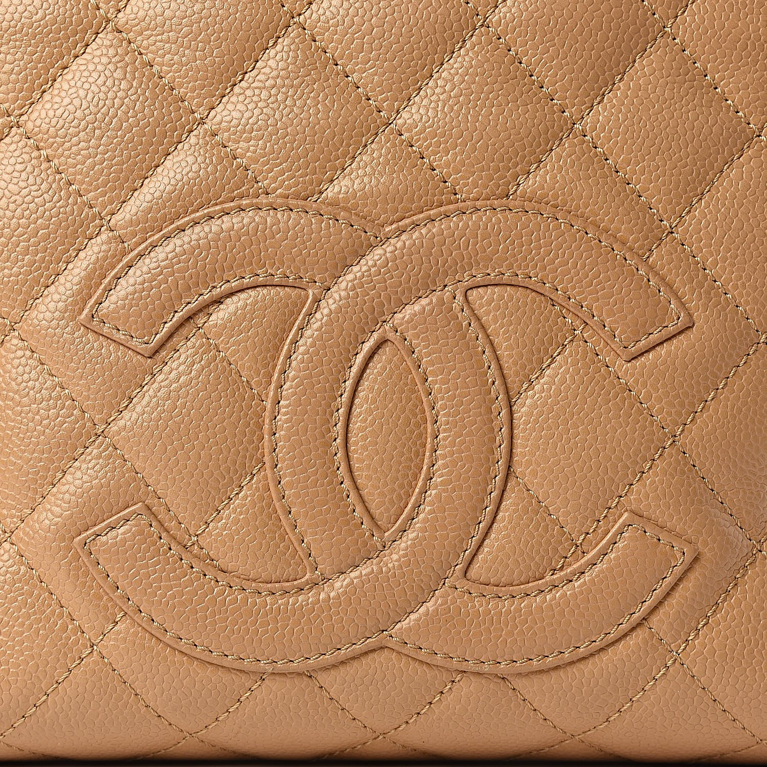 Chanel Caviar Quilted Petit Shopping Tote PST Beige 13 of 20