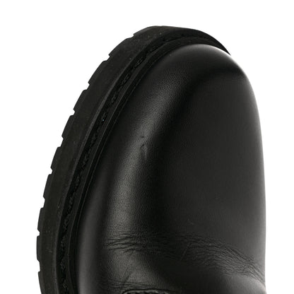 Fendi Vitello Stretch Fabric FF Vichy Rockoko Biker Boots 37 Black Crema Tobacco 6 of 8