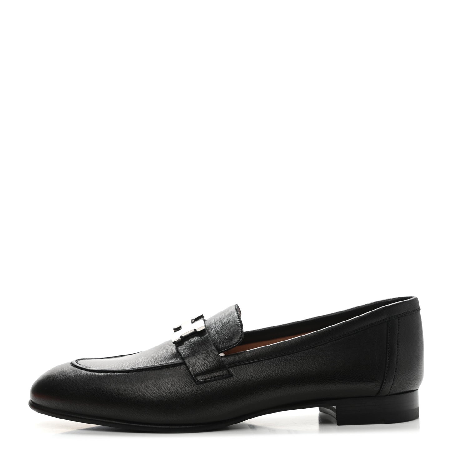 Goatskin Womens Paris Loafers 38.5 Black