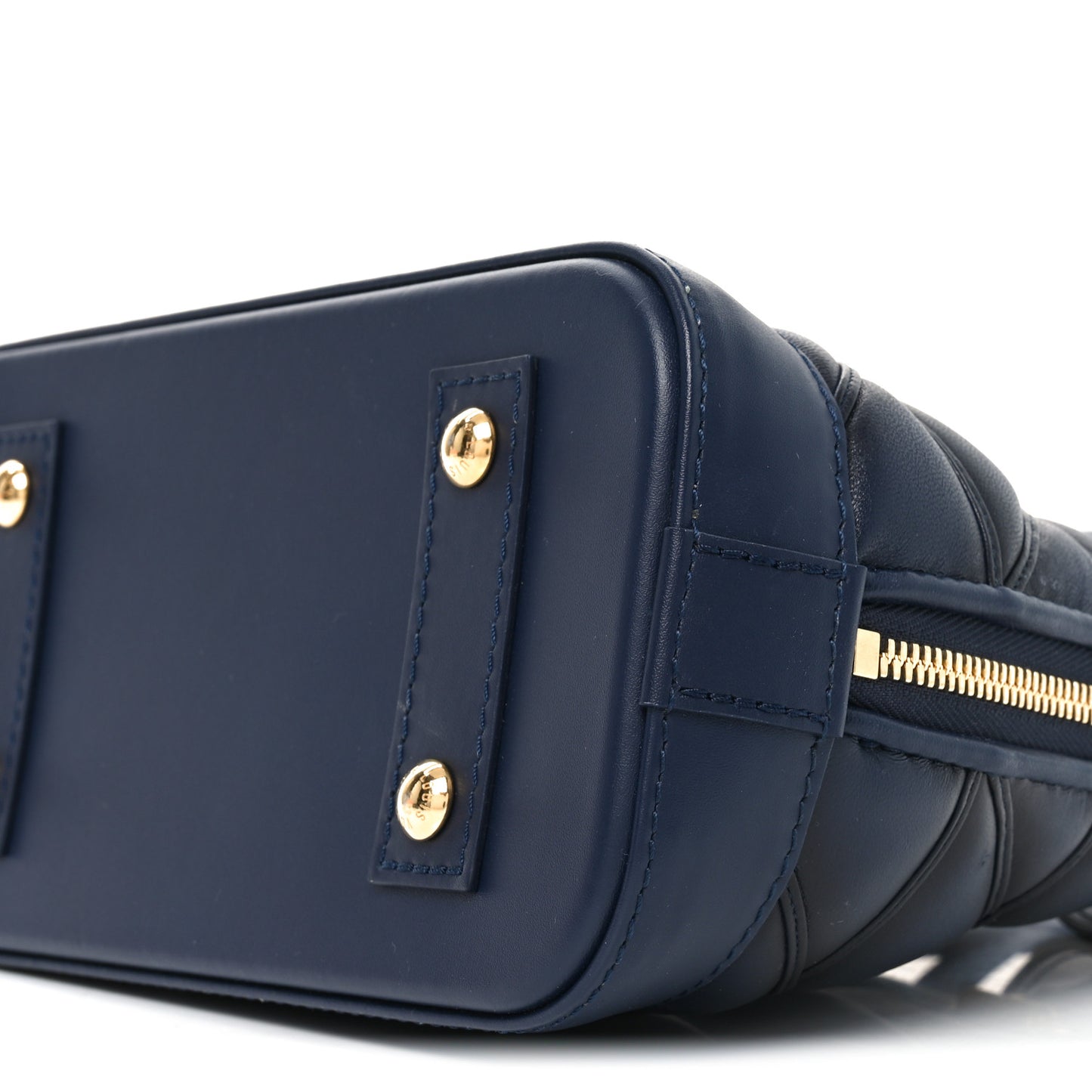 Lambskin Malletage Alma BB Navy Blue