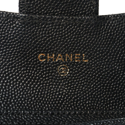 Chanel Caviar Quilted Flap Card Holder On Chain Black 6 of 9