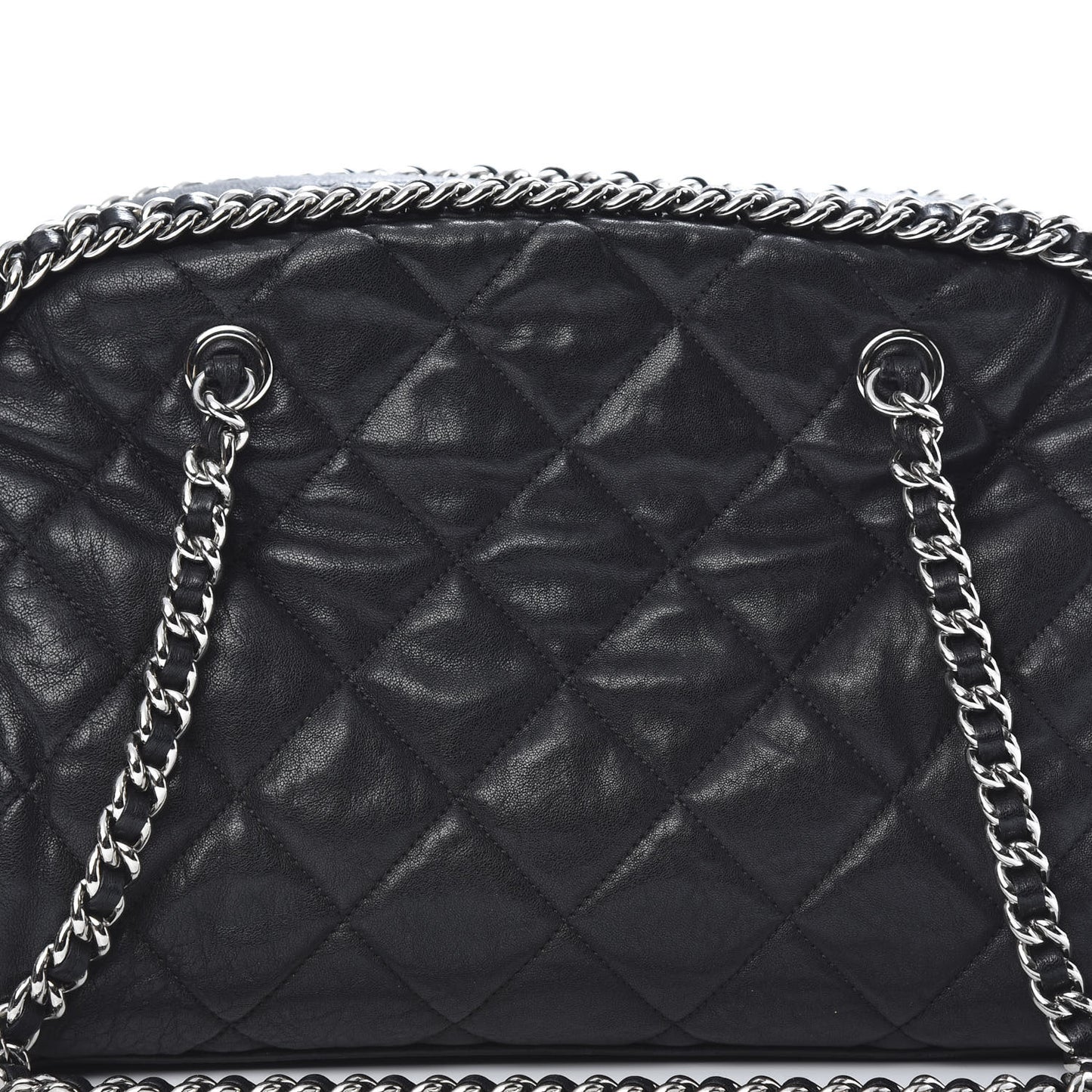 Calfskin Chain Around Bowler Black
