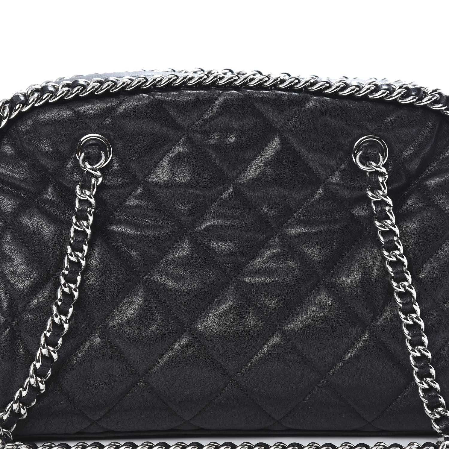Chanel Calfskin Chain Around Bowler Black 8 of 16