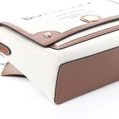 Burberry Canvas Horseferry Print Note Crossbody Bag Natural Tan 7 of 9