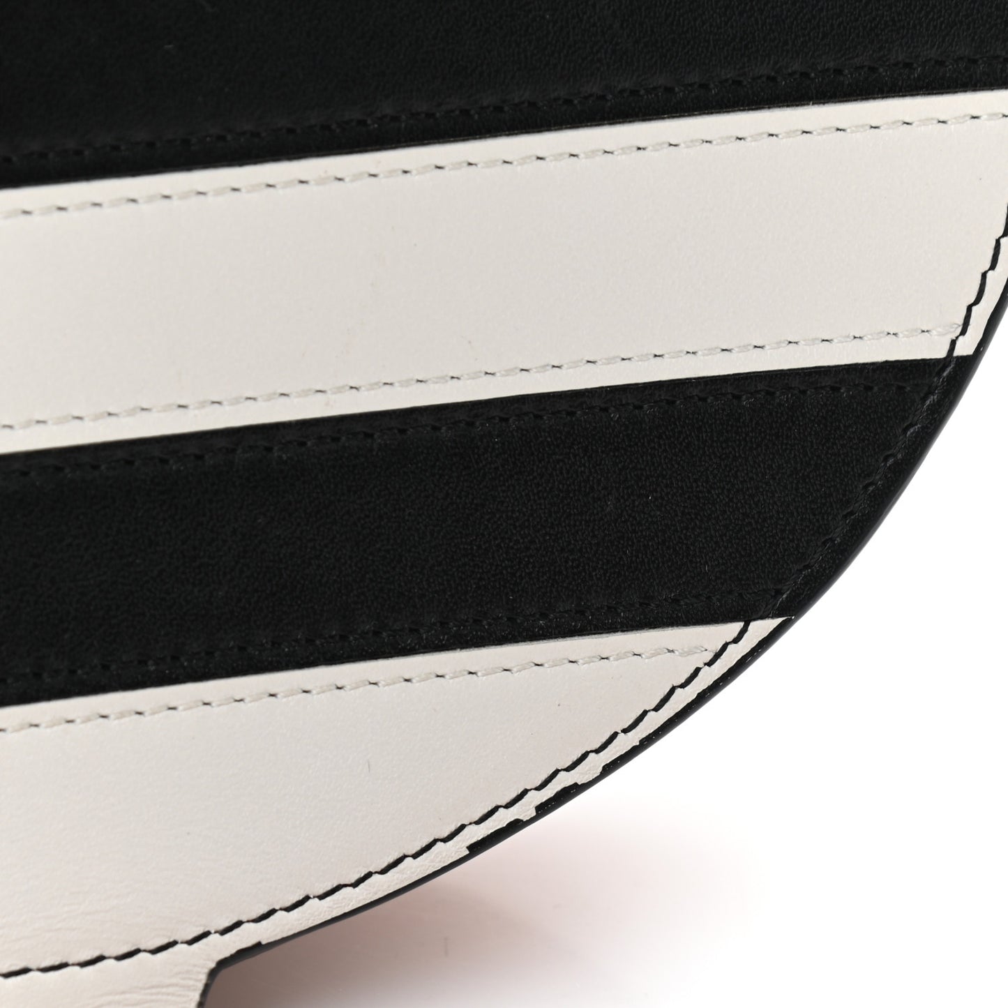 Calfskin Marine Stripe Mini Heel Shoulder Bag Tan