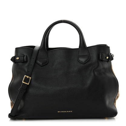 Burberry Smooth Calfskin Medium Sartorial Banner Tote Black 1 of 13