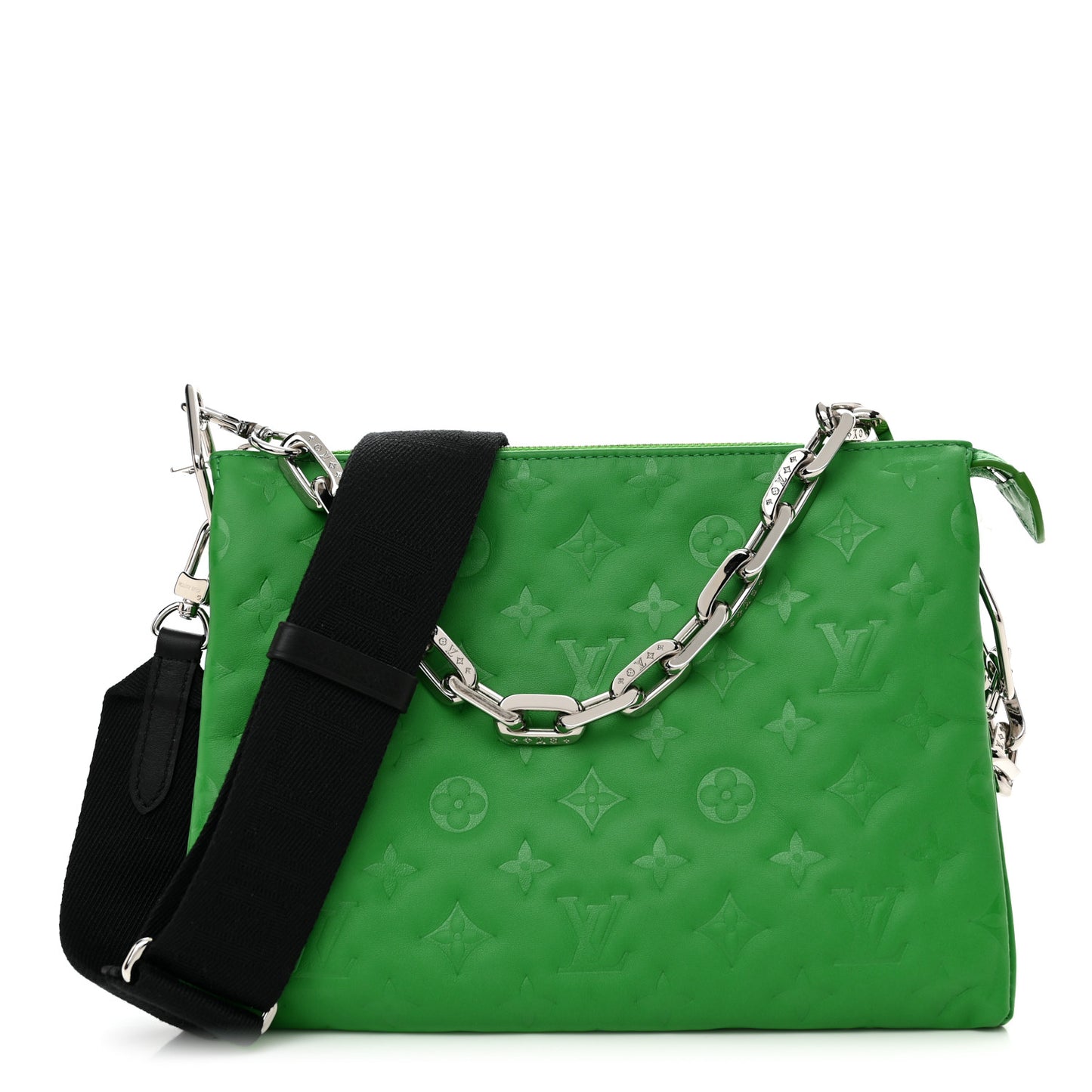 Lambskin Embossed Monogram Coussin PM LV Motion Green