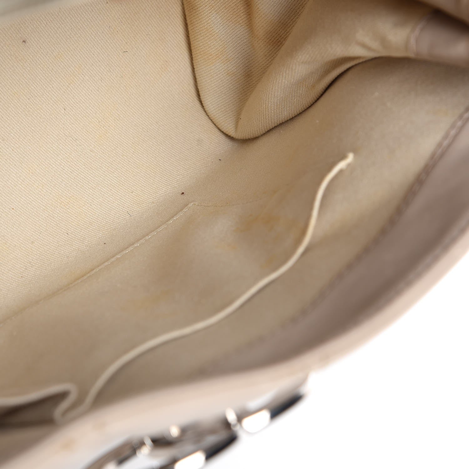Chanel Calfskin Double Stitch Large Hamptons Flap Bag Beige 11 of 19