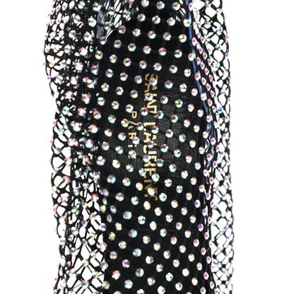 Saint Laurent Mesh Crystal 68 Knee High Boots 37 Black 7 of 7
