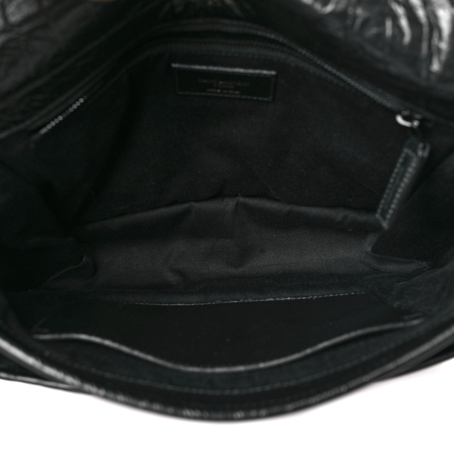 Saint Laurent Crocodile Embossed Lambskin Monogram Medium Niki Chain Satchel Black 5 of 11
