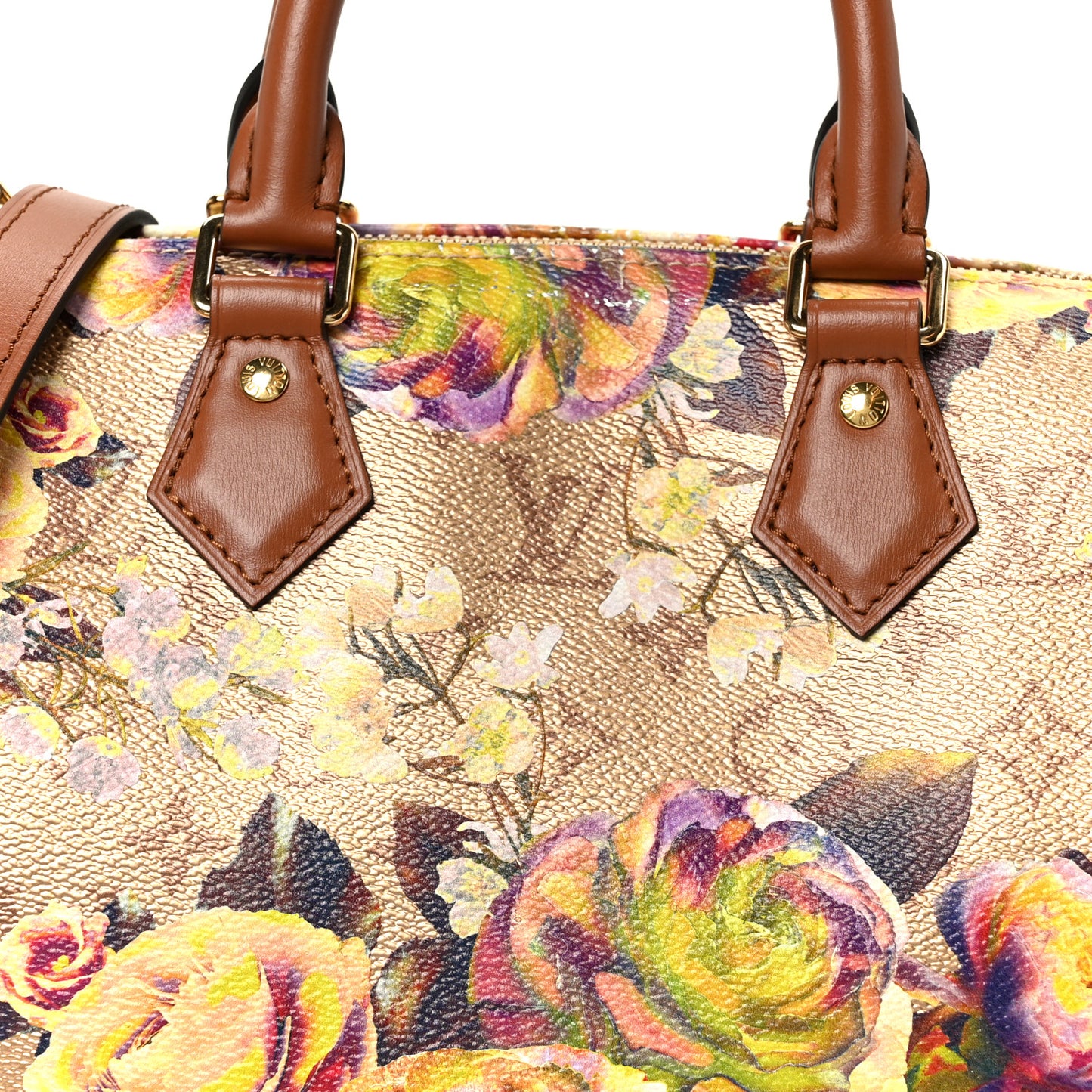 Metallic Monogram LV Garden Speedy Bandouliere 25 Gold