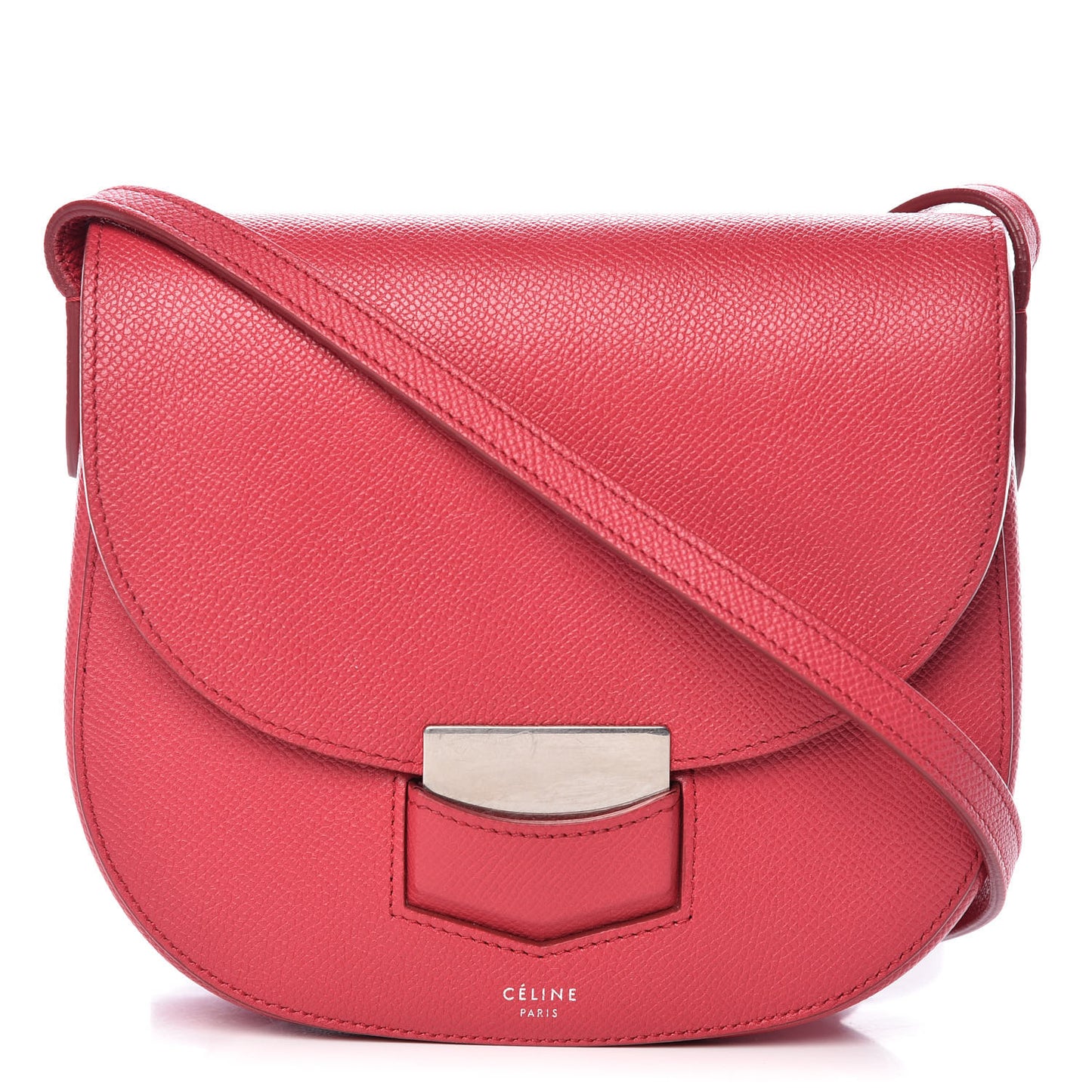 Grained Calfskin Small Trotteur Bubble Pink