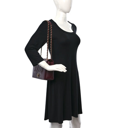 Chanel Sheepskin Quilted Vintage Mademoiselle Flap Dark Red 2 of 10