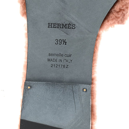 Hermes Woolskin Oran Sandals 39.5 Rose Aube 7 of 9