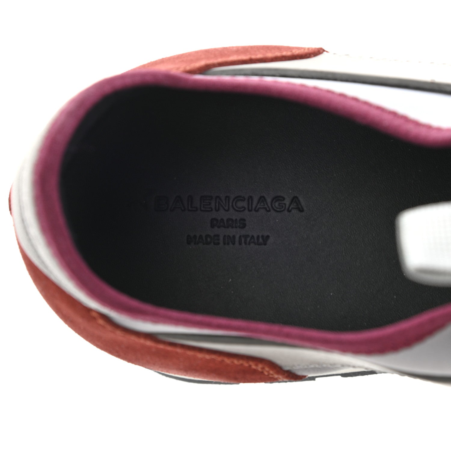 Balenciaga Mesh Calfskin Neoprene Mens Race Runner Sneakers 42 Grey Burgundy 7 of 7