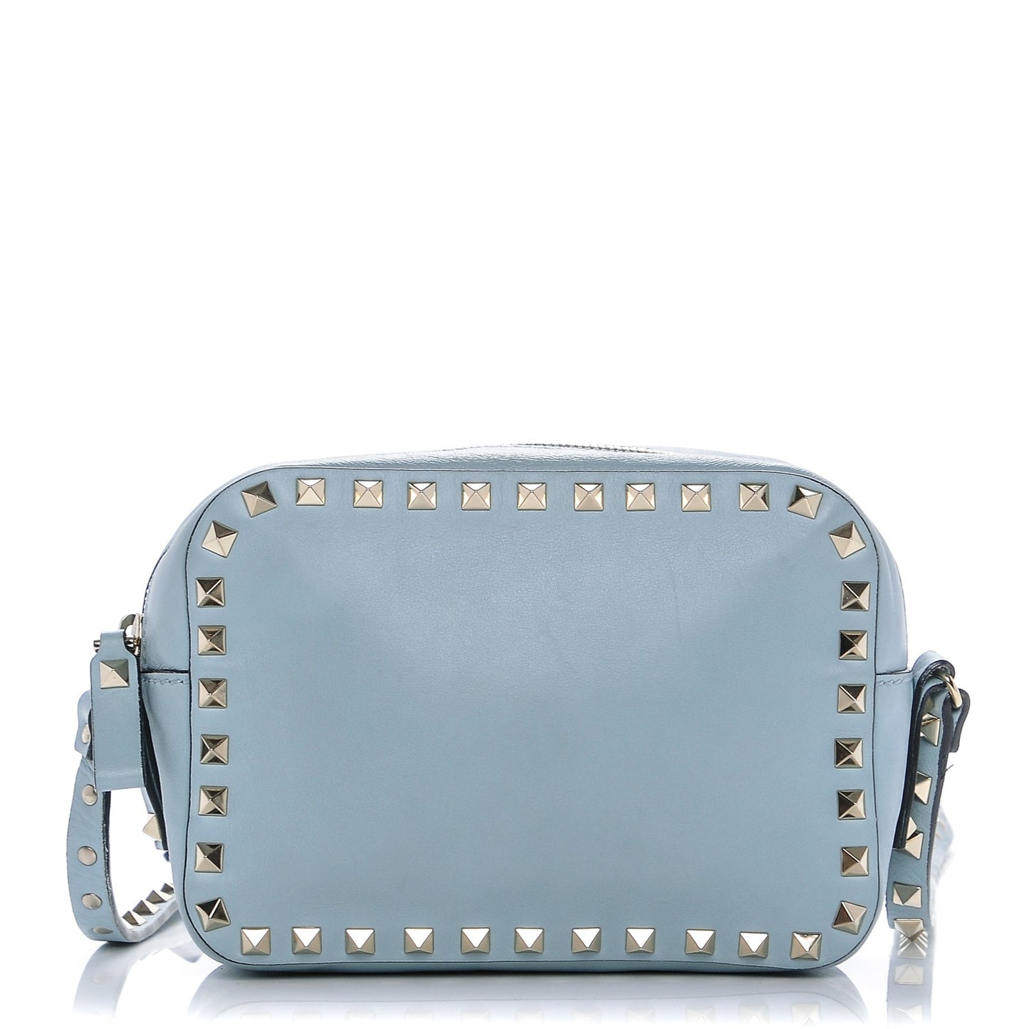 Calfskin Rockstud Camera Crossbody Bag Sky Sorbet