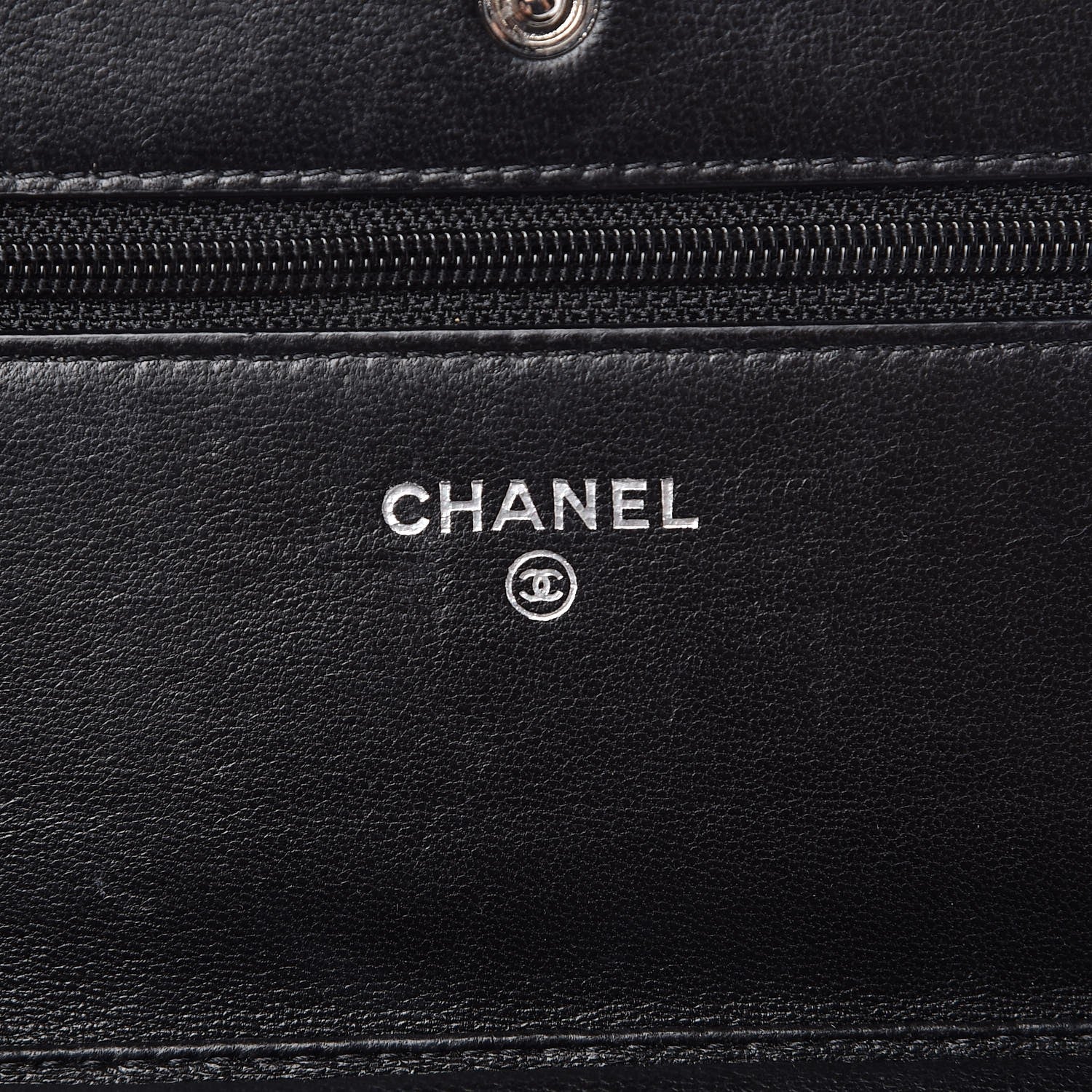 Chanel Lambskin Quilted Wallet On Chain WOC Black 6 of 12