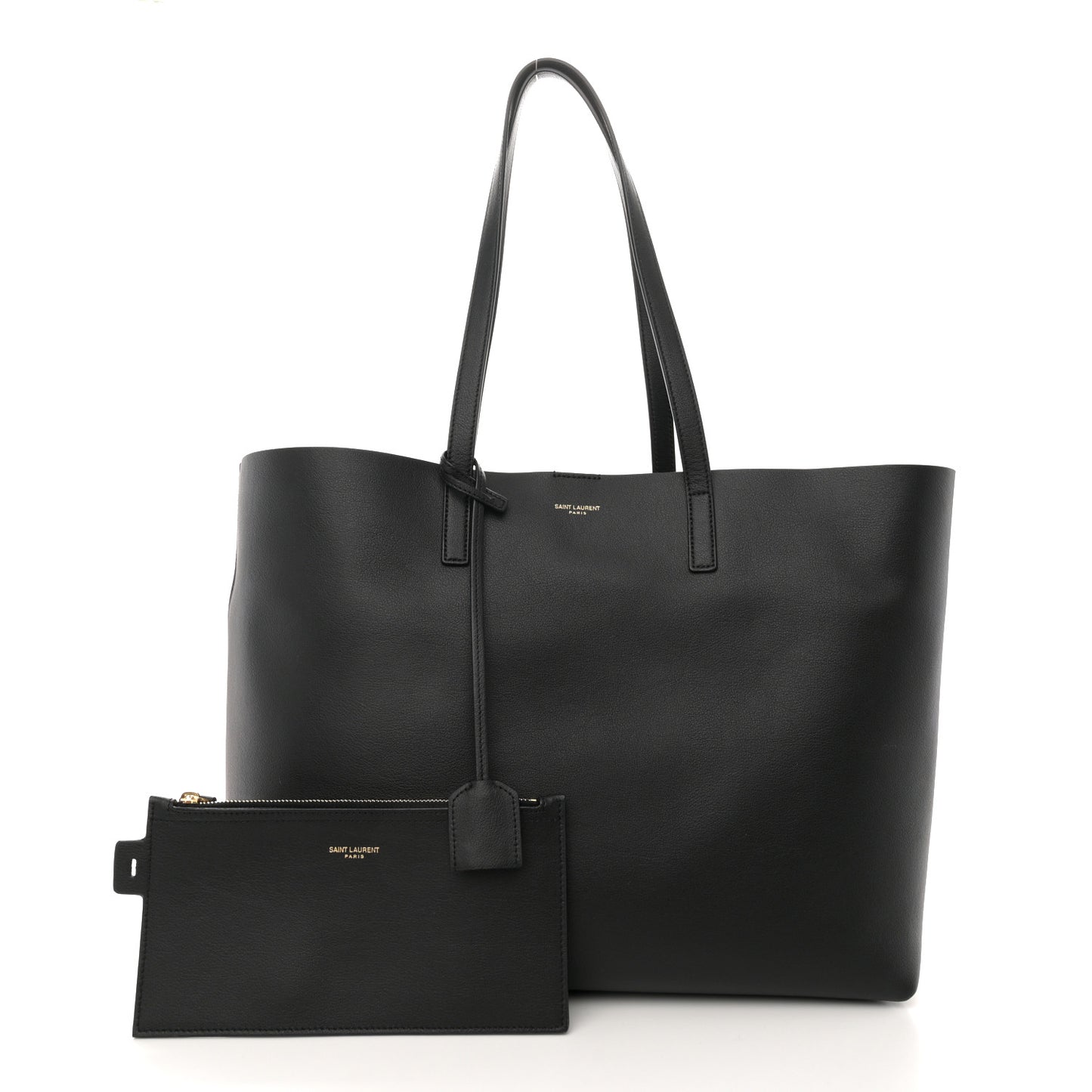 Calfskin Large Shopping Tote Black