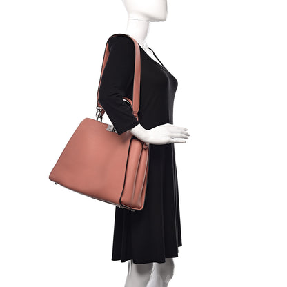 Fendi Vitello Tahiti Burro Large Peekaboo Iconic Essentially Satchel Macaron Foresta 2 of 11