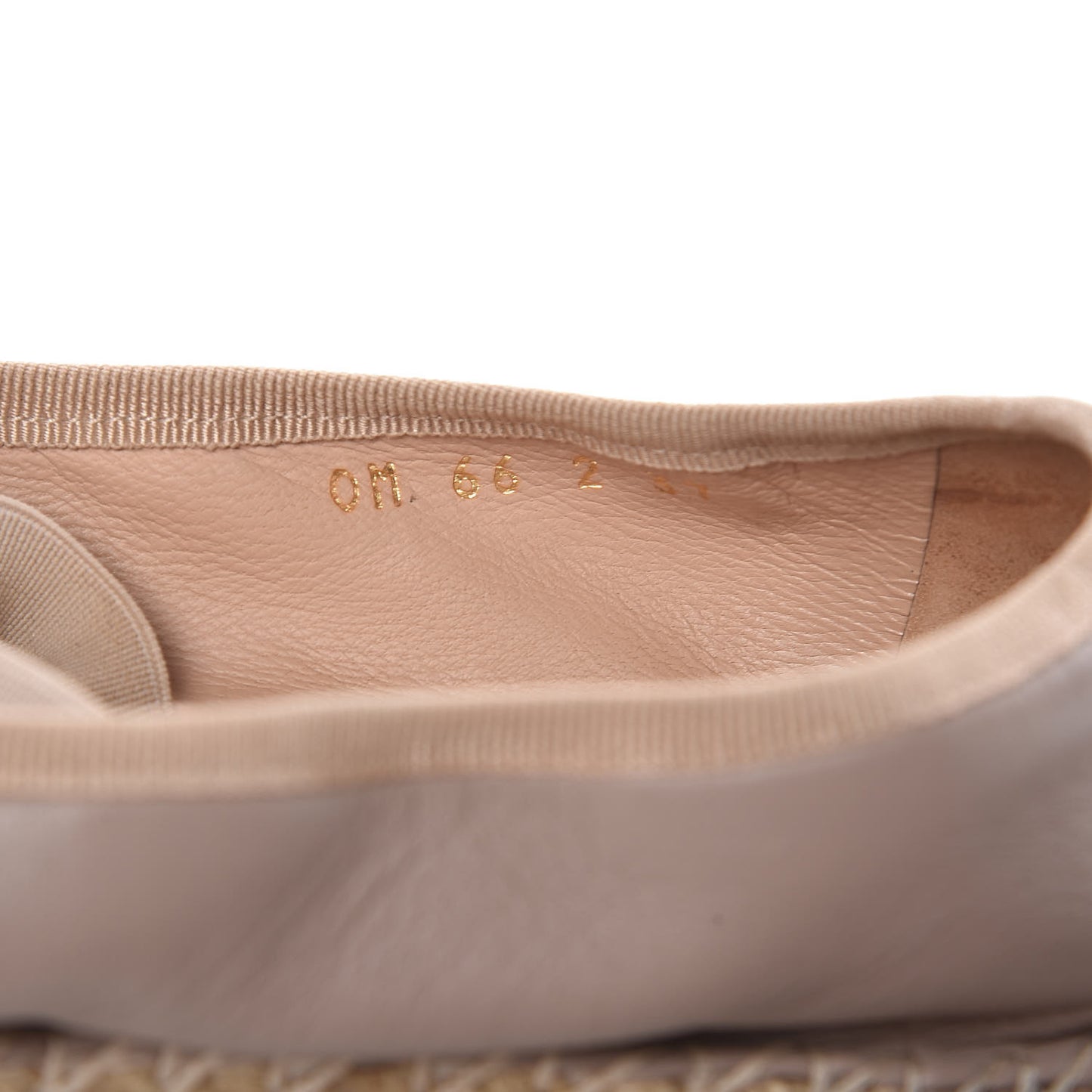 Nappa Rockstud Ballerina Espadrille Flats 37 Poudre
