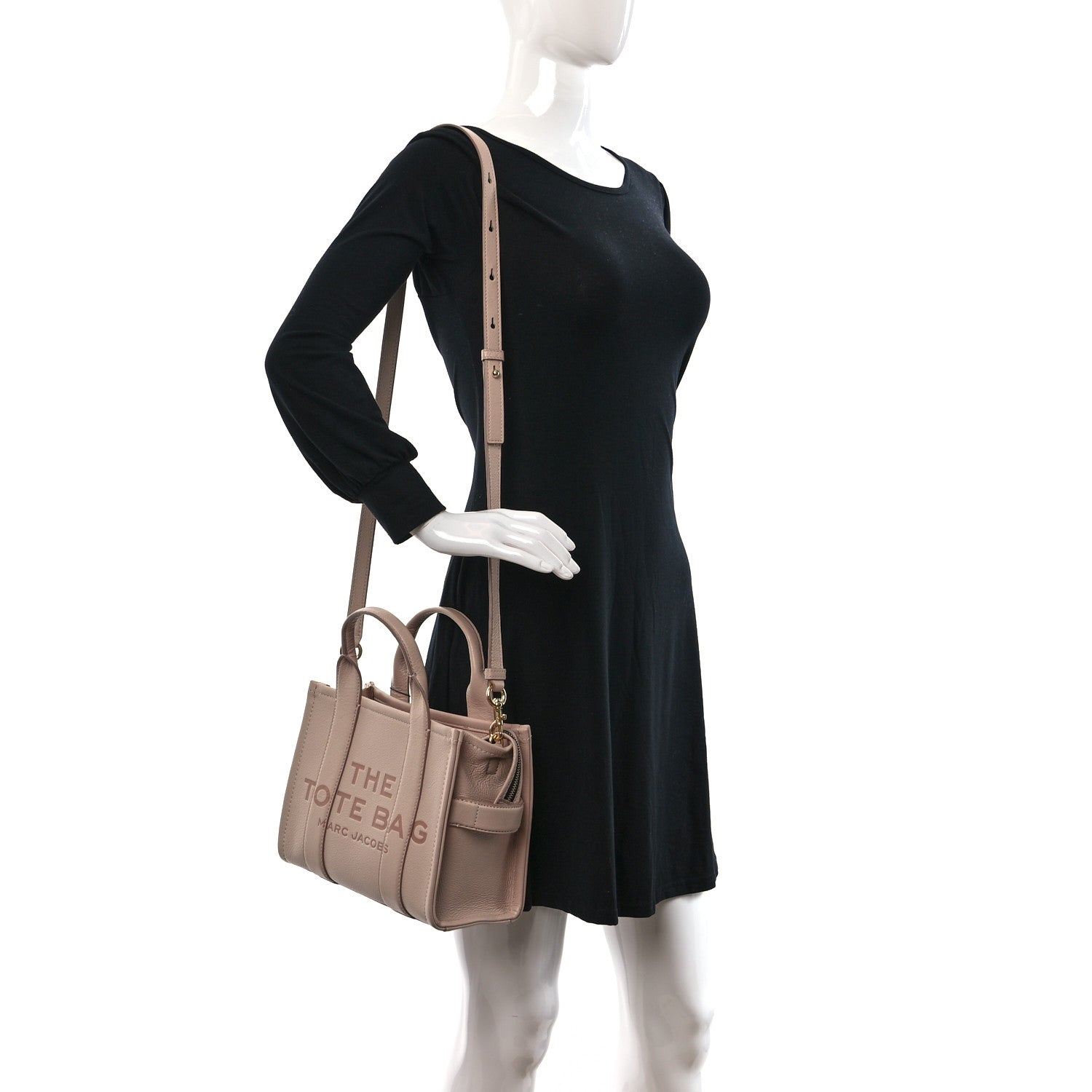 Marc Jacobs Grained Calfskin Small The Tote Bag Rose Dust 2 of 10