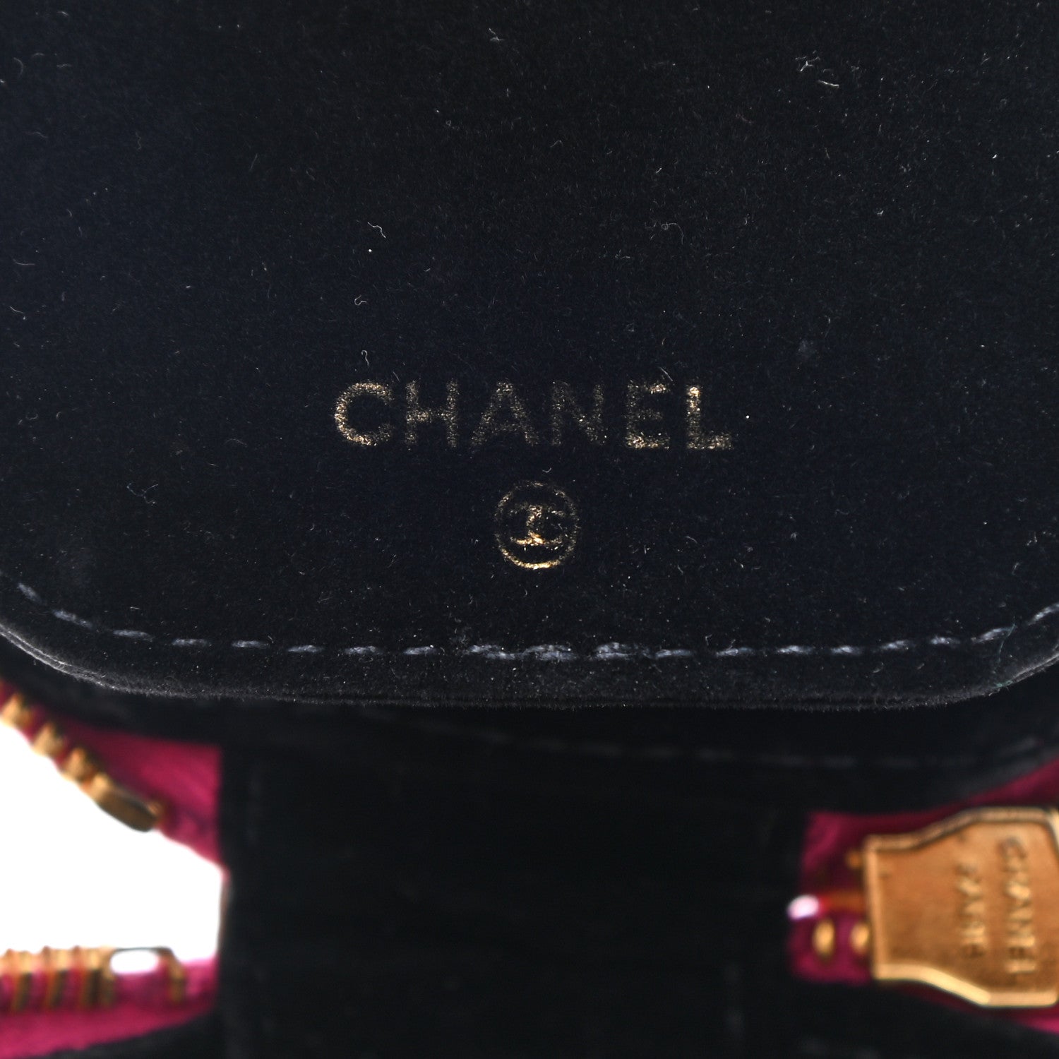 Chanel Caviar Round Jewelry Travel Case Pink 7 of 11